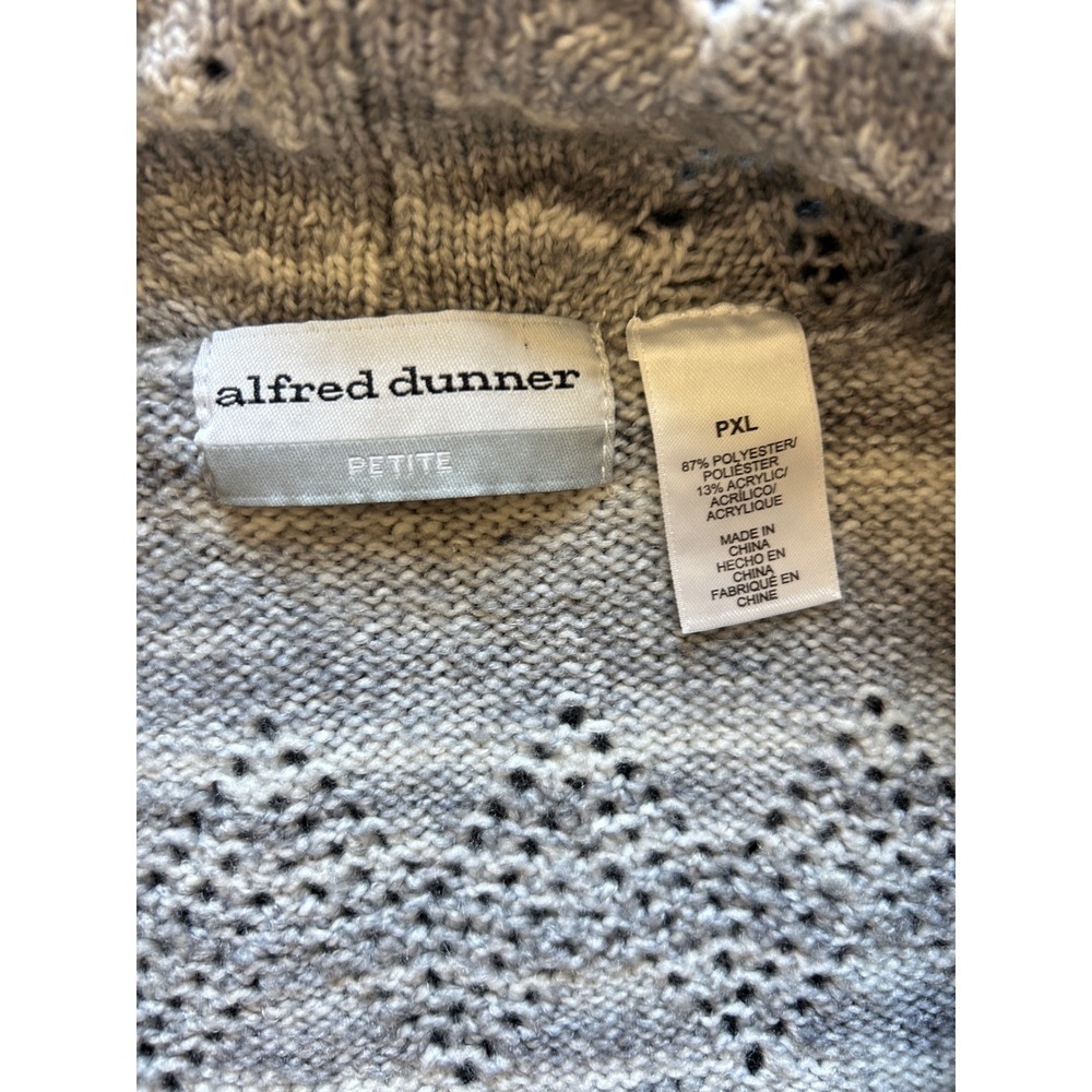 Alfred Dunner Women's Gray Knit Cardigan Sweater PXL Open Front size PXL - Picture 3 of 3